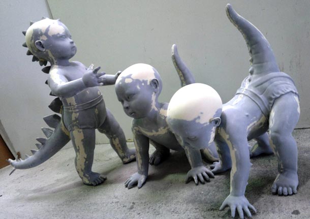 Figuras Bebes diablos en poliester